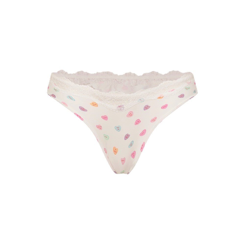 The Lace Dipped Thong | High - Stretch Snatched V - Cut Thong - Negative Apparel