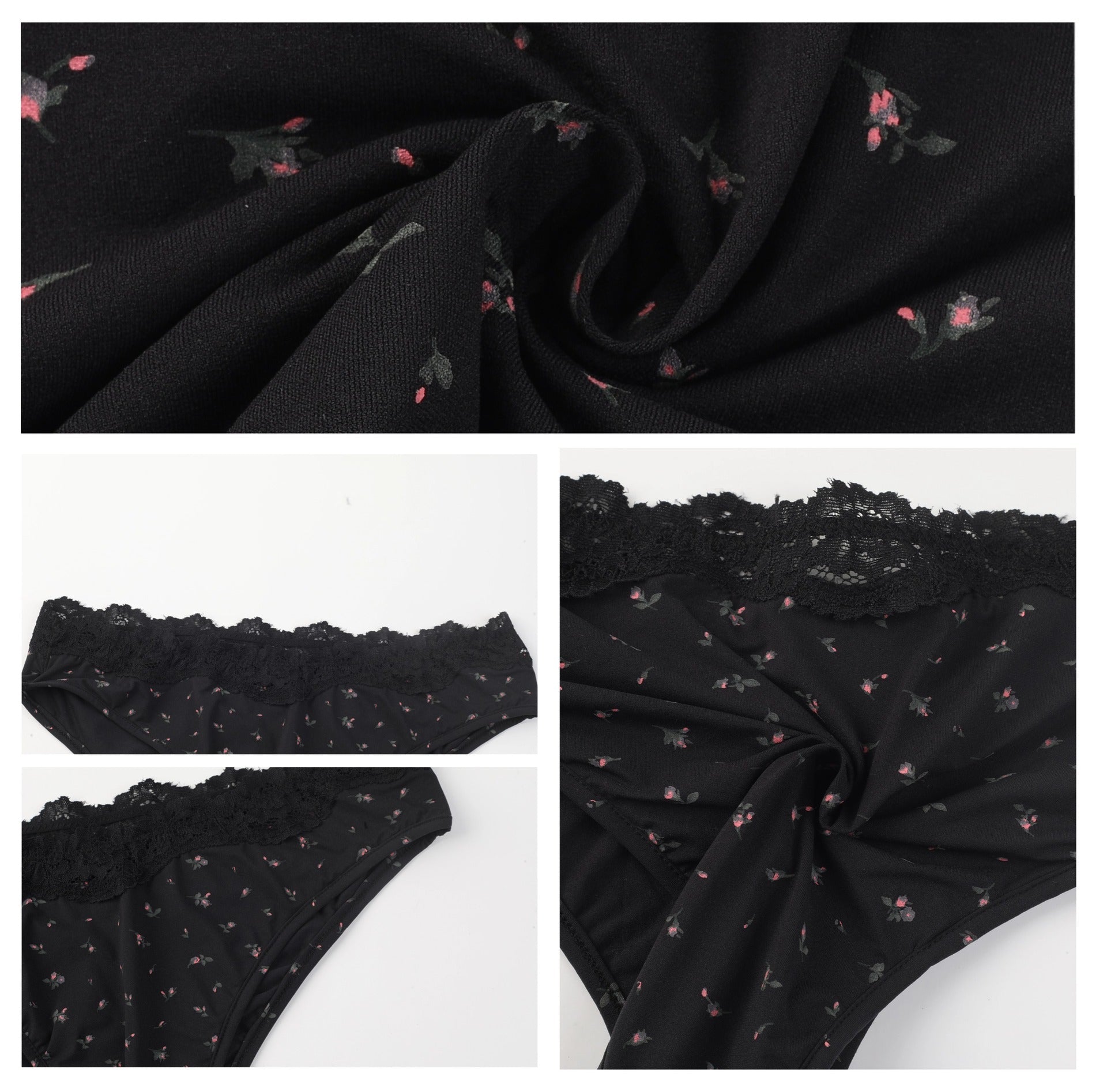 The Lace Dipped Thong | High - Stretch Snatched V - Cut Thong - Negative Apparel