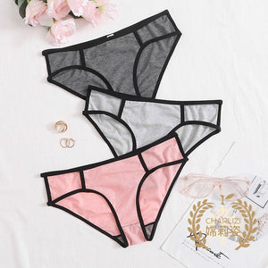 The Lace Edge Comfort | Women's Mid - Rise Lace Trim Triangle Panties - Negative Apparel