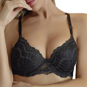 The Lace Elegance | Women's Lace Underwire Push - Up Bra - Negative Apparel