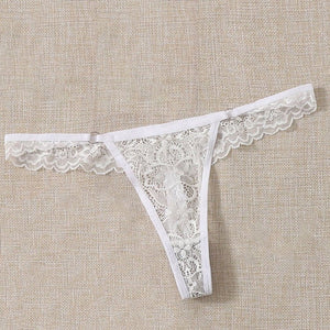 The Lace Tease | Women's Lace Low - Rise Thong Panties - Negative Apparel