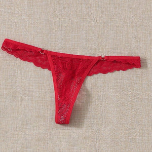 The Lace Tease | Women's Lace Low - Rise Thong Panties - Negative Apparel