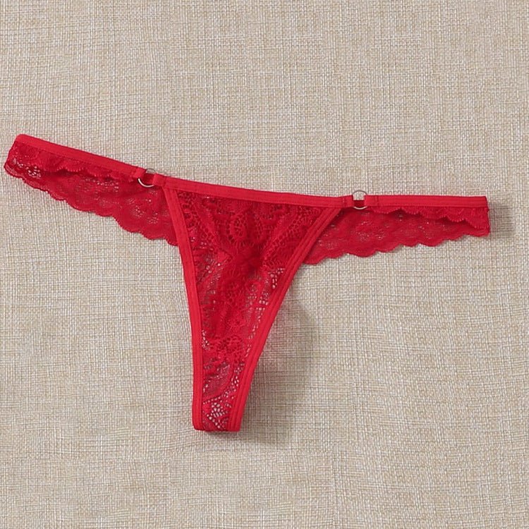The Lace Tease | Women's Lace Low - Rise Thong Panties - Negative Apparel