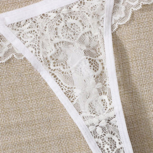 The Lace Tease | Women's Lace Low - Rise Thong Panties - Negative Apparel