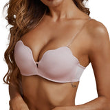 The Pink Blossom | Women's Wireless Lace Push - Up Bra - Negative Apparel