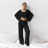 The Pure Comfort Set | Women's Knit Long - Sleeve Pajama Set - Negative Apparel