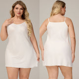 The Satin Desire | Women's Plus - Size Satin Suspender Chemise Nightdress - Negative Apparel