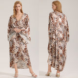 The Satin Grace | Solid Color Long - Sleeve Maxi Robe Sleepwear - Negative Apparel