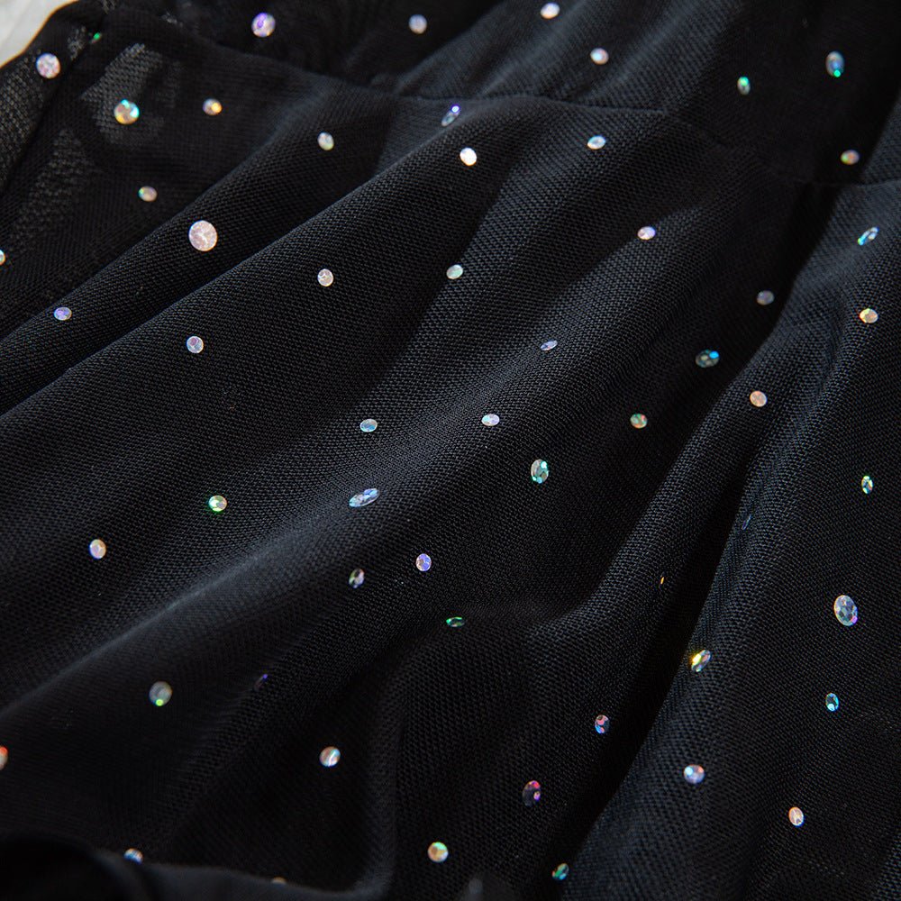 The Scarlet Muse | French Lace & Sequin Mesh Nightgown - Negative Apparel