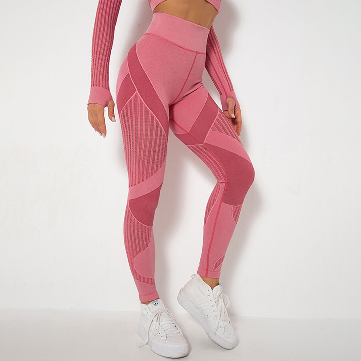 The Sculpt - Flex | Seamless Mesh - Panel High - Waist Yoga Pants - Negative Apparel
