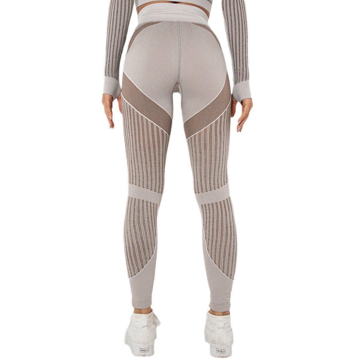 The Sculpt - Flex | Seamless Mesh - Panel High - Waist Yoga Pants - Negative Apparel