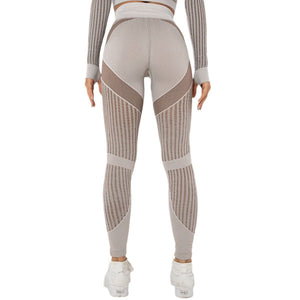 The Sculpt - Flex | Seamless Mesh - Panel High - Waist Yoga Pants - Negative Apparel