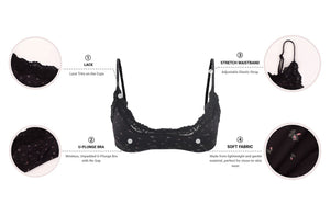 The Sculpt Scoop Bralette | Lace Body - Contouring Crop - Negative Apparel