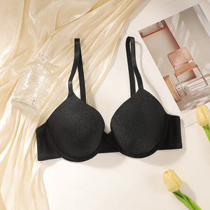 The Seamless Lift | Nude/Black Lace Push - Up Underwire Bra - Negative Apparel