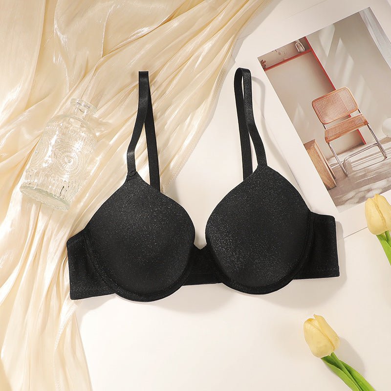 The Seamless Lift | Nude/Black Lace Push - Up Underwire Bra - Negative Apparel