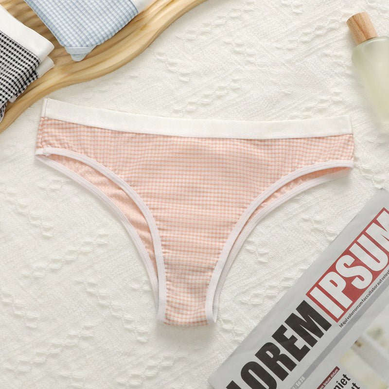The Stripe Comfort | Women's Striped Mid - Rise Cotton - Blend Panties - Negative Apparel