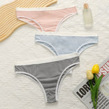 The Stripe Comfort | Women's Striped Mid - Rise Cotton - Blend Panties - Negative Apparel