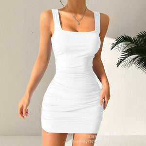 The Timeless Glow | Women's Strapless Square - Neck Bodycon Mini Dress - Negative Apparel