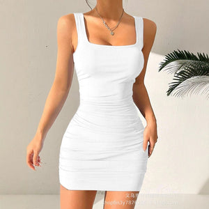 The Timeless Glow | Women's Strapless Square - Neck Bodycon Mini Dress - Negative Apparel