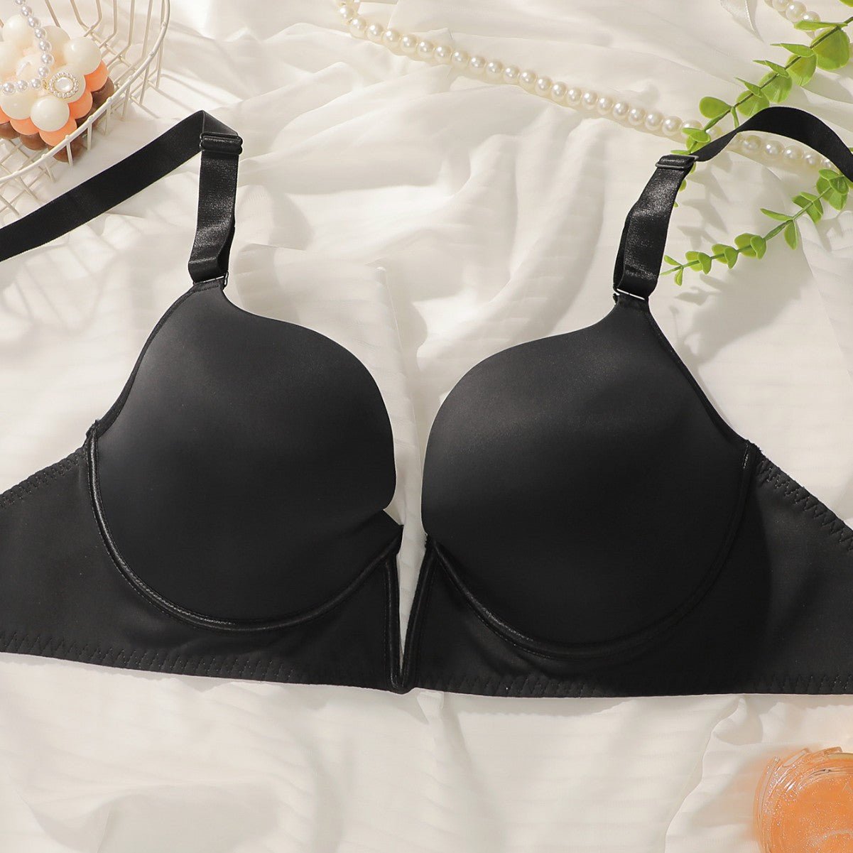 The Timeless Support | Plus Size Full Cup Gather Bra - Negative Apparel