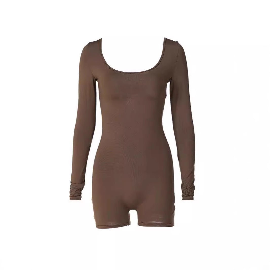 The Urban Siren | Women's Halter U - Neck Long - Sleeve Jumpsuit - Negative Apparel