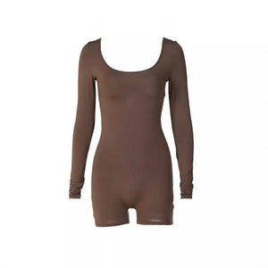 The Urban Siren | Women's Halter U - Neck Long - Sleeve Jumpsuit - Negative Apparel