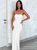 The Velvet Allure | Women's Sleeveless Low - Neck Bodycon Maxi Dress - Negative Apparel