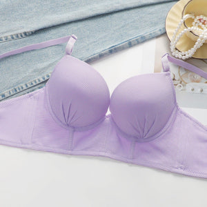 The Violet Whisper | Women's Lace Underwire Push - Up Bra - Negative Apparel