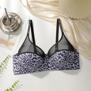 The Wild Allure | Plus Size Leopard Print Underwire Bra - Negative Apparel