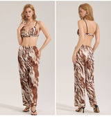 The Wild Silk | Leopard Print Satin Cami & Long Pants Sleep Set - Negative Apparel
