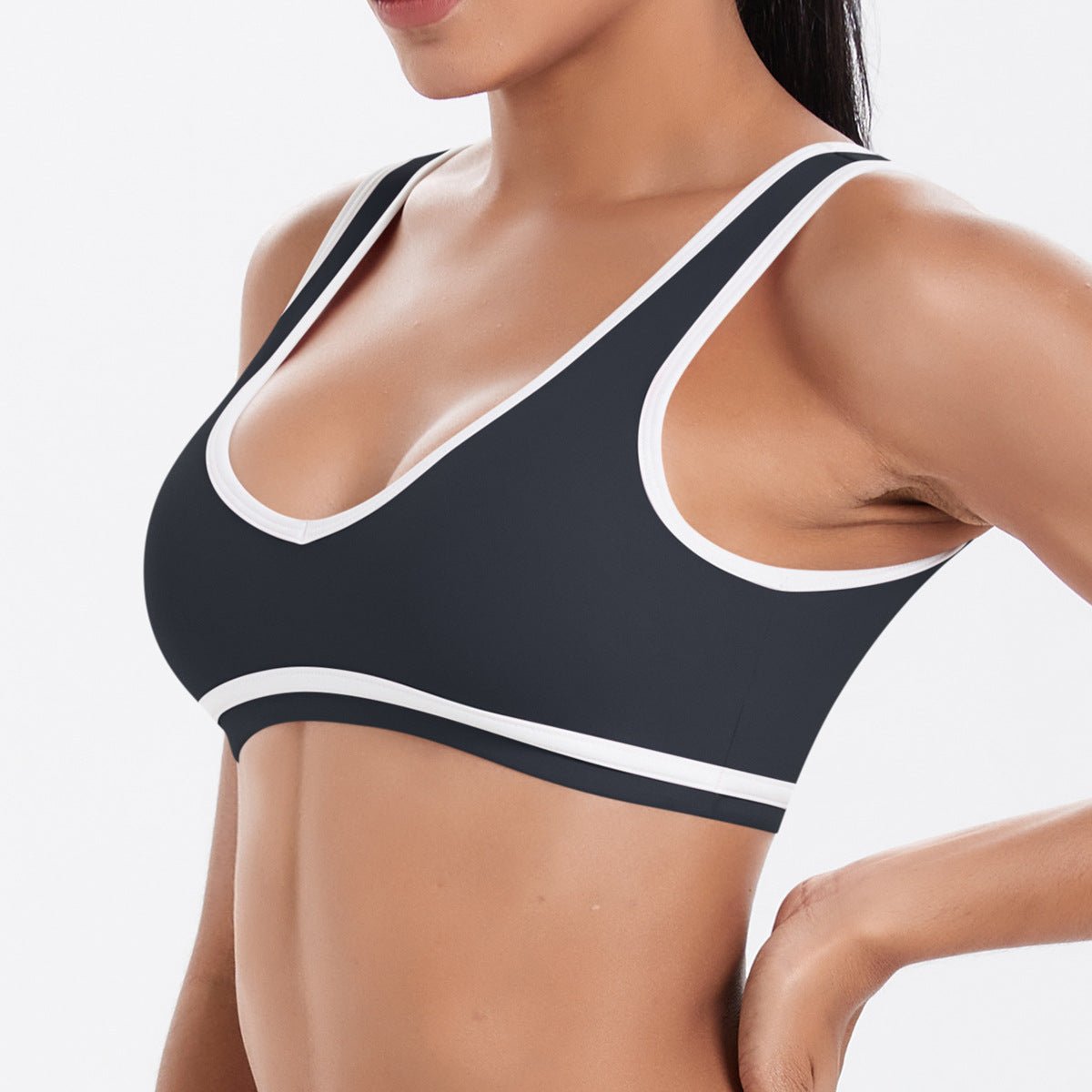 The Zenith Sculpt | Contrast Trim Bra & V - Waist Vest - Negative Apparel