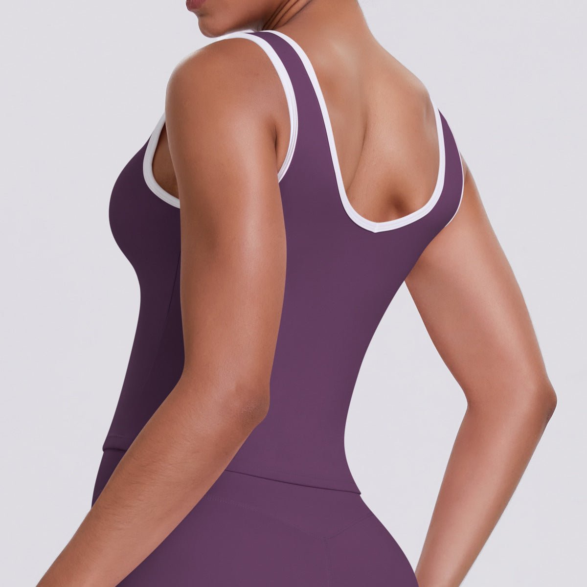 The Zenith Sculpt | Contrast Trim Bra & V - Waist Vest - Negative Apparel