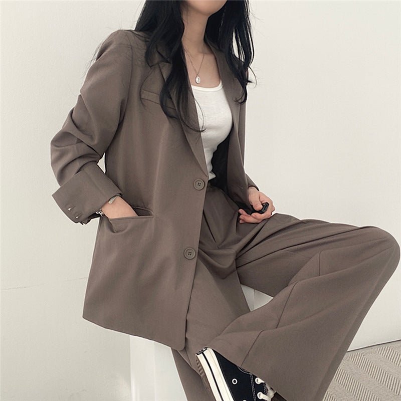 Thin Niche Stylish Two Pieces Suit Set - Negative Apparel