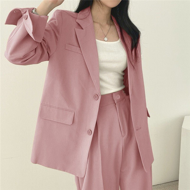 Thin Niche Stylish Two Pieces Suit Set - Negative Apparel