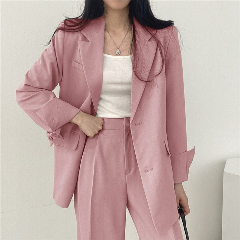 Thin Niche Stylish Two Pieces Suit Set - Negative Apparel