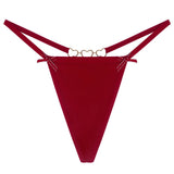 Thongs for women with hollow hot small chain pure cotton crotch breathable low waist ladies underwear spot - Negative Apparel
