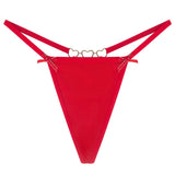 Thongs for women with hollow hot small chain pure cotton crotch breathable low waist ladies underwear spot - Negative Apparel