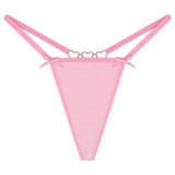 Thongs for women with hollow hot small chain pure cotton crotch breathable low waist ladies underwear spot - Negative Apparel