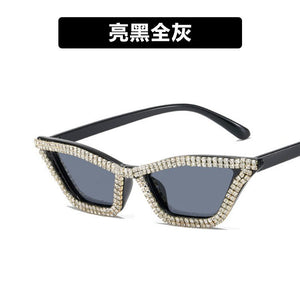 Triangular cat - eye diamond sunglasses – UV400 Full Frame Fashion Shades - Negative Apparel