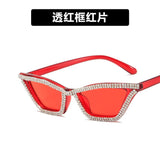Triangular cat - eye diamond sunglasses – UV400 Full Frame Fashion Shades - Negative Apparel