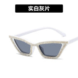 Triangular cat - eye diamond sunglasses – UV400 Full Frame Fashion Shades - Negative Apparel