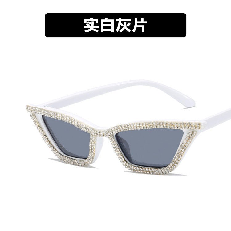 Triangular cat - eye diamond sunglasses – UV400 Full Frame Fashion Shades - Negative Apparel