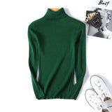 Turtleneck sweater long sleeve slim fit solid color high neck - Negative Apparel