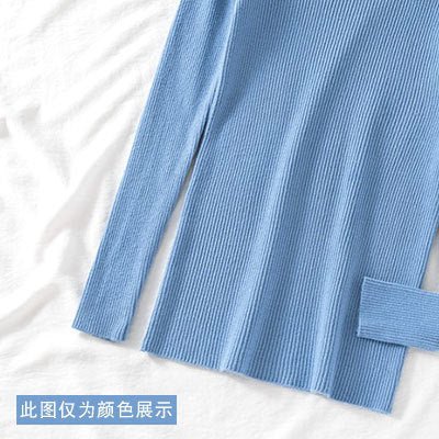 turtleneck sweater women's autumn and winter Korean version of foreign style slim - fitting versatile knitted bottoming shirt with long - sleeved pullover inside and outside - Negative Apparel