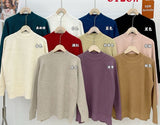 Two wool core - spun yarn sweater women's semi - turtleneck autumn and winter new inner top loose - knit thickened bottoming shirt - Negative Apparel