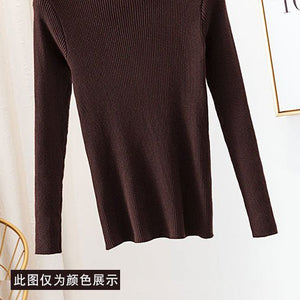 V - neck knitted top for women, Korean style, loose and slim top - Negative Apparel