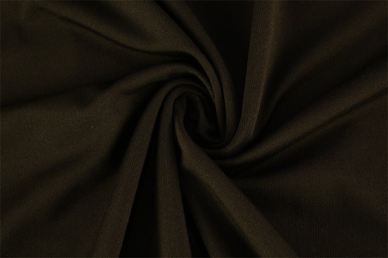 Verona Rib | Turtleneck Spliced Tie - Waist Maxi Dress - Negative Apparel