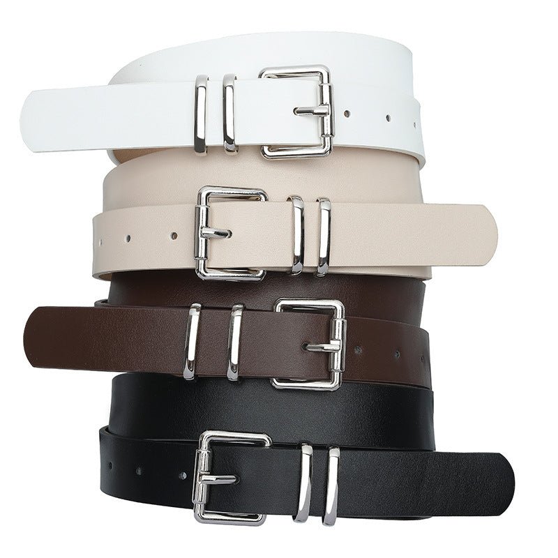 Versatile Jeans Casual Pants High - Grade Belt - Negative Apparel