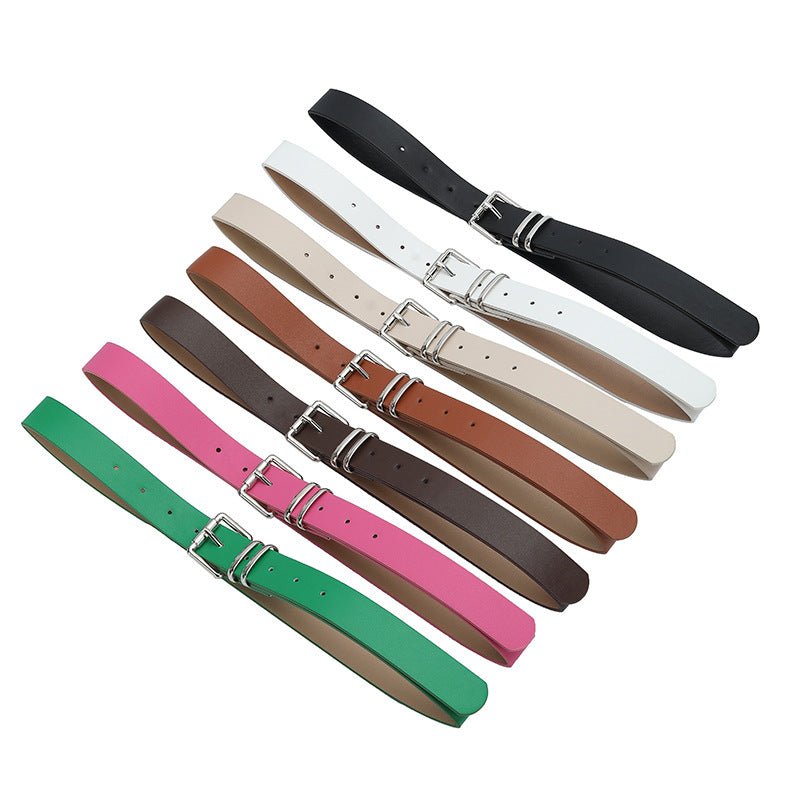 Versatile Jeans Casual Pants High - Grade Belt - Negative Apparel