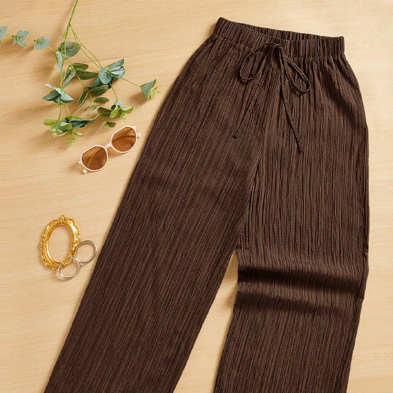 Versatile wide - leg straight trousers women's trousers - Negative Apparel